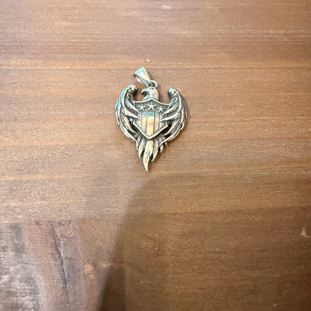 Free People Silver Bohemian Necklace Charm NWOT - Picture 2 of 2